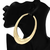 Sculptural Oval Hoop Earrings