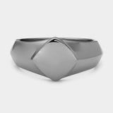Sculptural Faceted Hinged Bangle Bracelet