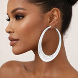 Sculptural Oval Hoop Earrings