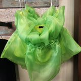 Plus Size Strapless Mesh Tulle Tube Top - Lime Green