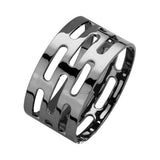 Openwork Cutout Wide Hinged Bangle Bracelet