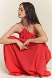 One Shoulder Dress with Pockets