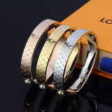 Lux All Over LV Bracelet with Button