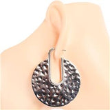 Silver Hammered Earrings