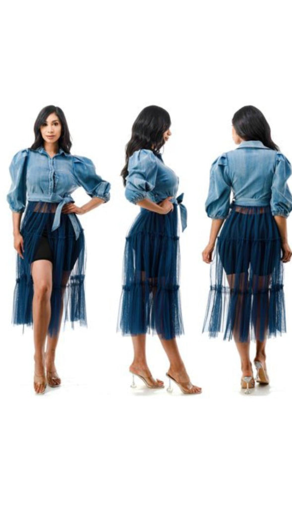Denim and Tulle Jacket