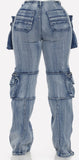 Multi Pocket Cargo Denim Jeans