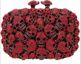 Midnight Skull Luxe - Crystal Embellished Evening Clutch