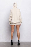 Metal o-ring detail hoodie and mini skort set