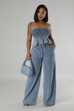 Pretty Girl Denim Pants Set