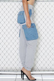 Denim Contrast Cargo Joggers