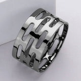 Openwork Cutout Wide Hinged Bangle Bracelet