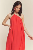 One Shoulder Dress with Pockets