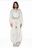Cloud Nine Cropped Hoodie & Wide-Leg Jogger Set