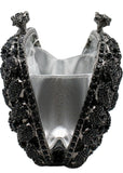Midnight Skull Luxe - Crystal Embellished Evening Clutch
