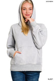Acid Wash Fleece Hoodie and Palazzo Sweatpants - Set