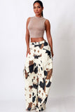 Rodeo Luxe Cow Print Baggy Denim Pants