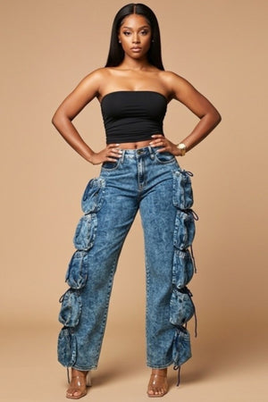 Cargo Couture Utility Jeans