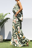 Soleil Halter & Wide-Leg Pant Set – Multi Color Print