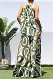 Soleil Halter & Wide-Leg Pant Set – Multi Color Print