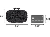 Midnight Skull Luxe - Crystal Embellished Evening Clutch