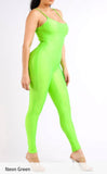 Neon Green Bodycon Jumpsuit