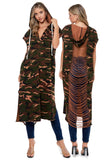 Camouflage Hooded Jersey Dress