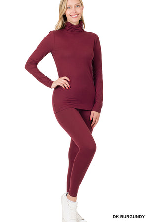 Mock Neck Top & Leggings Set