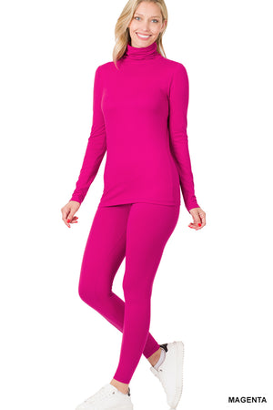 Mock Neck Top & Leggings Set